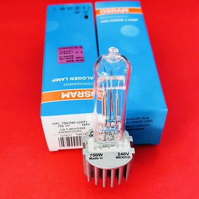 OSRAM欧司朗HPL 750/240V 750W G9.5 影视舞台成像灯泡NAED 54614