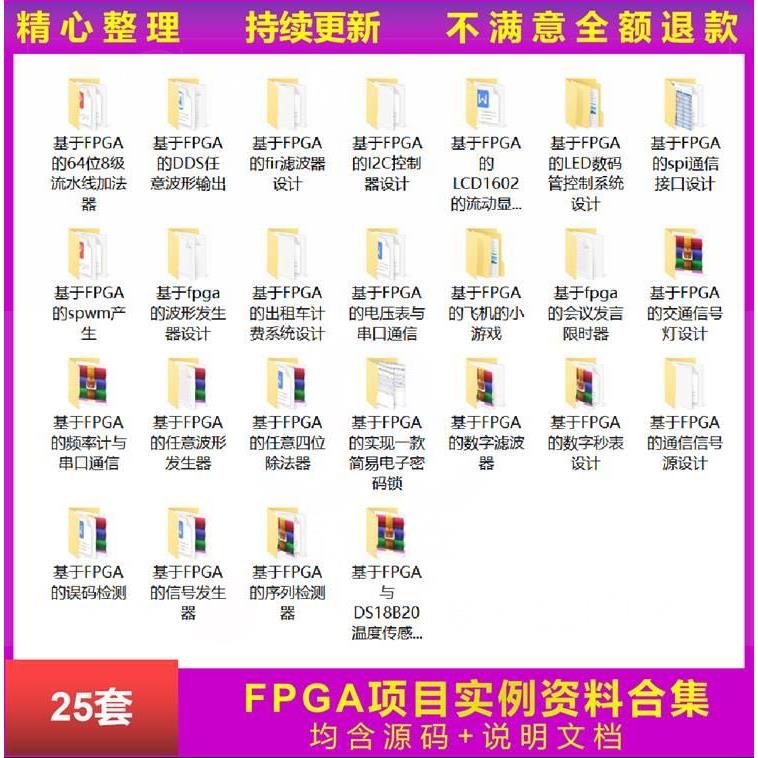 可可FPGA项目实例资料合集 verilog设计开发滤波通信VHDL教程alt