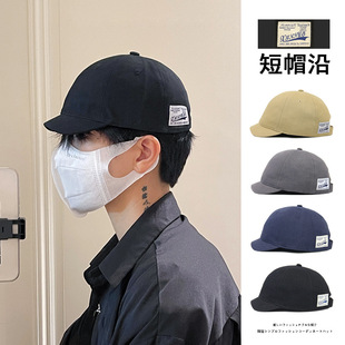 2024新款短檐帽子男3cm帽檐软顶棒球帽女夏季遮阳帽韩版现货