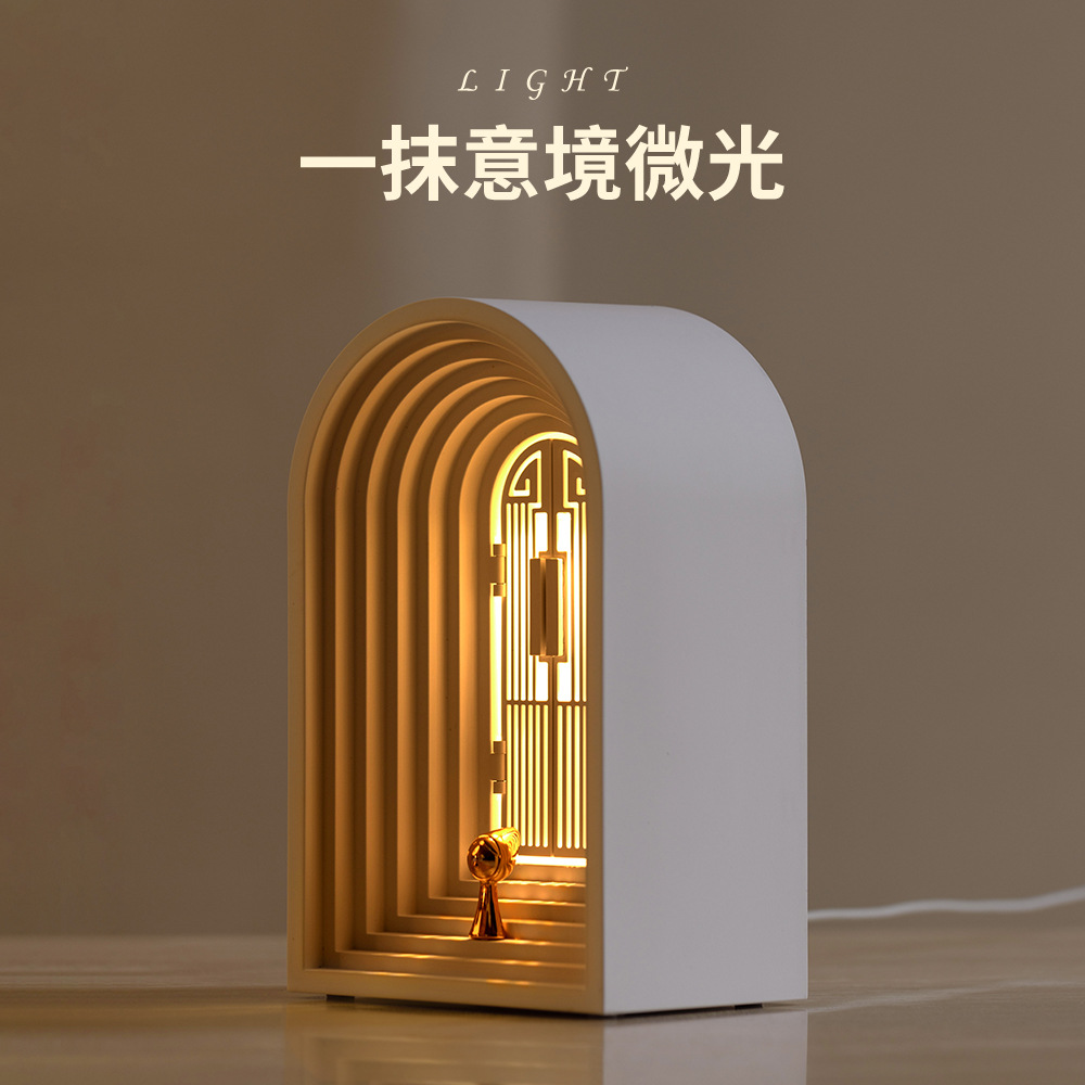 创意礼品北欧蓝牙音箱桌面台灯復古灯具床头装饰小夜灯