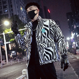 MY19-P138冬季新款斑马立领条纹时尚休闲潮牌男士衣外套1，男装棉衣，电商A257