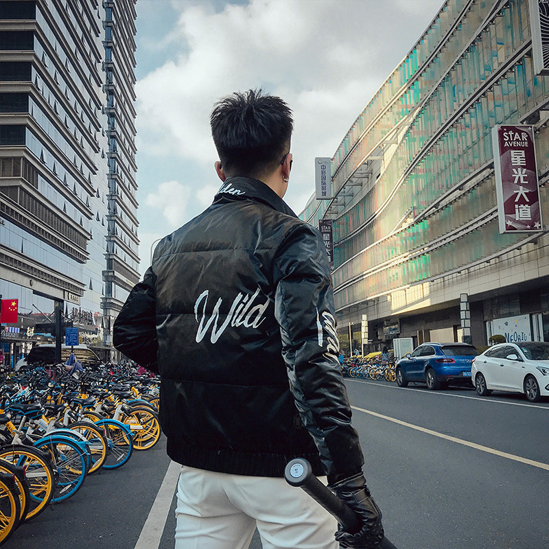 MY82-特P175冬季男新款羽绒服2020短款潮牌时尚修身小立领厚外套,男装羽绒服,电商A257