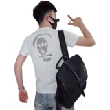 T26-P452021夏季潮流短袖男修身时尚百搭个性印花体恤1，男装T恤，电商A257
