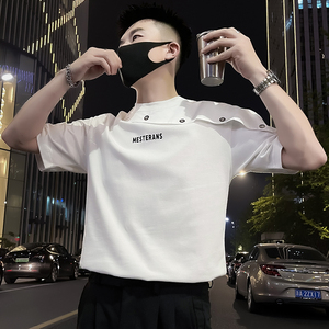X52-P58设计感T恤男ins潮牌短袖2024新款夏季男装上衣痞帅气3