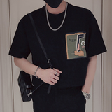 T45-P48新款潮牌短袖男夏季纯圆领男装半袖上衣夏装重磅半袖T1，男装T恤，电商A257