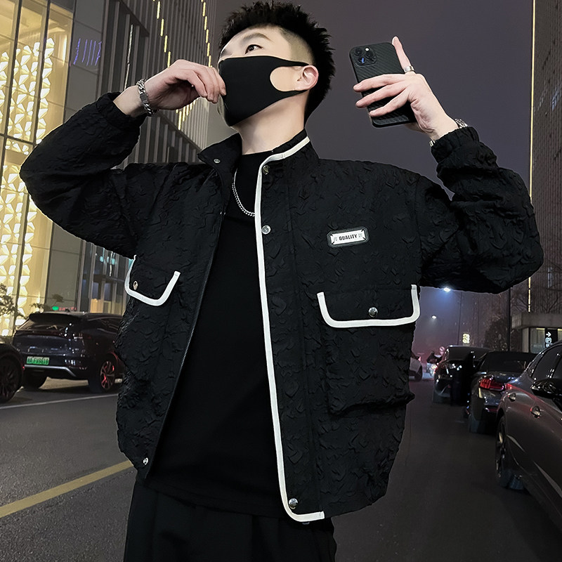 K05-P115男士潮牌外套春秋立领工装2024新款男装上衣休闲夹克1,男装夹克,电商A257