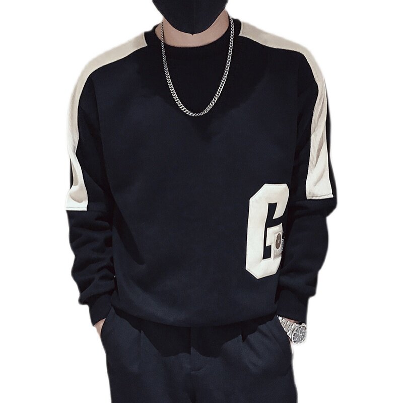 Y31-P782022冬时尚休闲学生长袖加厚打底衫男士卫衣ins百搭外1,男装卫衣,电商A257
