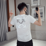 T25-P452021夏季潮流短袖男修身个性反光印花百搭时尚体恤衫1，男装T恤，电商A257