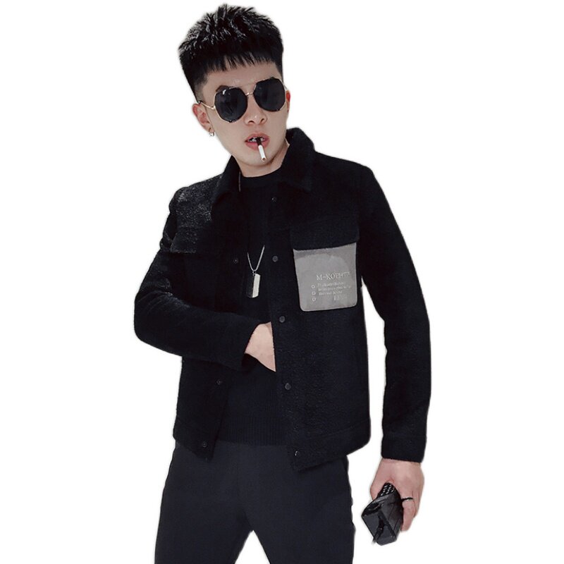 K87-P1552020妮子衣短款秋冬新款外套男韩版休闲时尚保暖上衣,男装毛呢大衣,电商A257