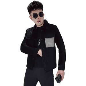 K87-P155 2020妮子衣短款秋冬新款外套男韩版休闲时尚保暖上衣图片