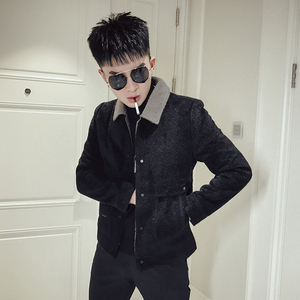 K88-P155 妮子大衣短款2021秋冬新款外套男韩版休闲时尚加厚外套2图片