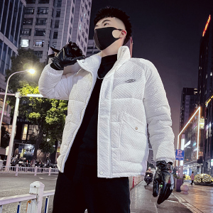 MY11-P138 冬季立领纯色简约潮牌宽松男士加厚百搭衣1图片