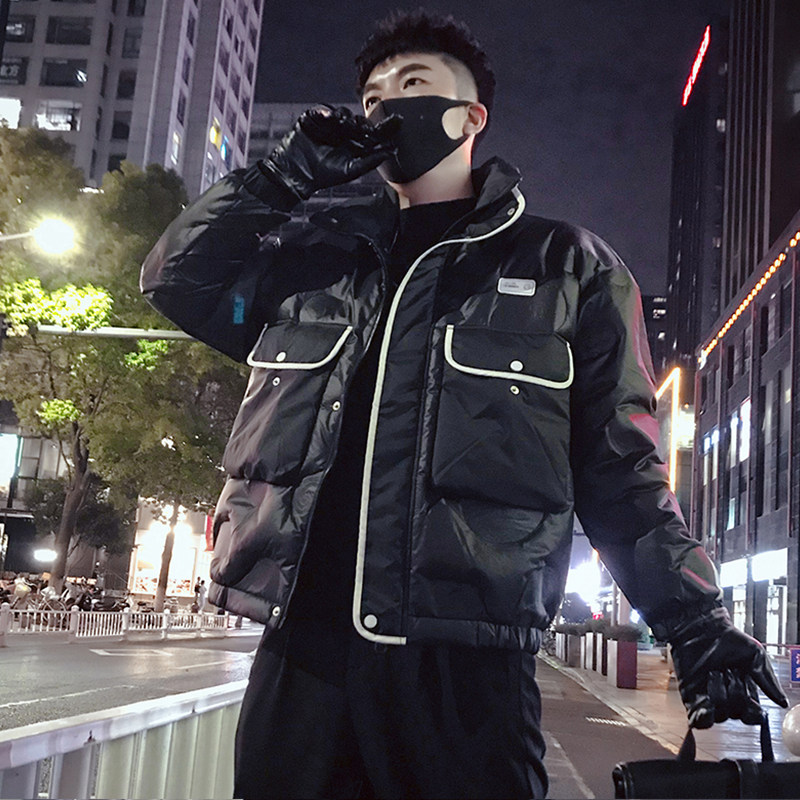 MY32-特P158冬季拼色短款棉衣潮牌棉袄子2024新款男装羽绒棉衣,男装棉衣,电商A257