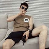 B03-P35男士坎肩网红潮牌无袖青春流行宽松运动免烫夏季背心4，男装背心/马甲，电商A257