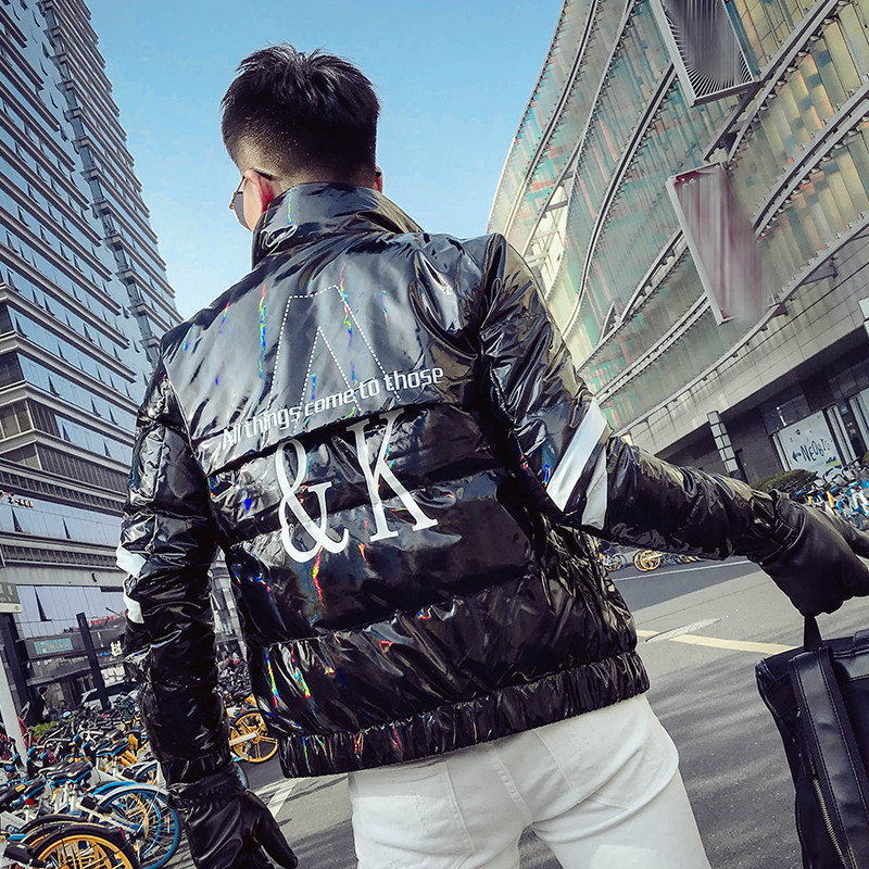 MY818特羽绒服潮男七彩亮面韩版潮流网红社会小伙外套,男装羽绒服,电商A257