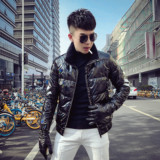 MY818-特P185男士亮面羽绒服2021新款七彩反光韩版潮流网红外套，男装羽绒服，电商A257