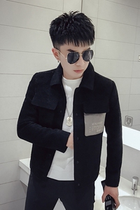 K87-P155 2020妮子衣短款秋冬新款外套男韩版休闲时尚保暖上衣2图片
