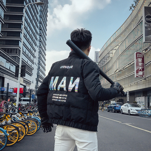 MY81-P145男士冬季加厚潮流立领帅气青少年短款2020爆款棉衣外套