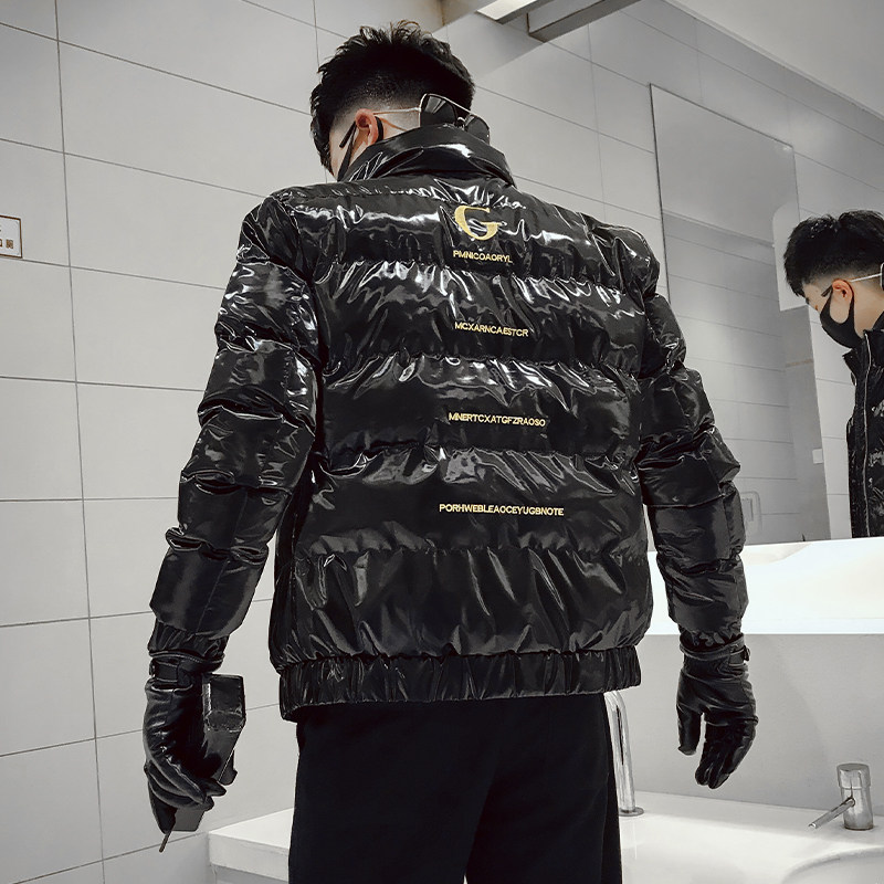 MY12-P138冬季修身ins个性刺绣潮牌网红男士加厚衣外套,男装棉衣,电商A257