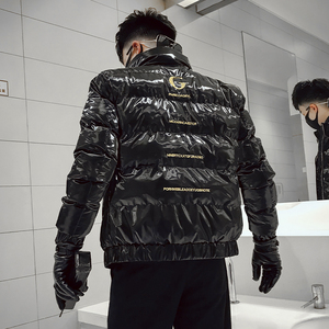 MY12-P138 冬季修身ins个性刺绣潮牌网红男士加厚衣外套图片