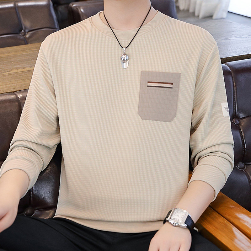 2025秋冬新款品牌卫衣男圆领潮牌潮流休闲加绒男士长袖T恤上衣帅