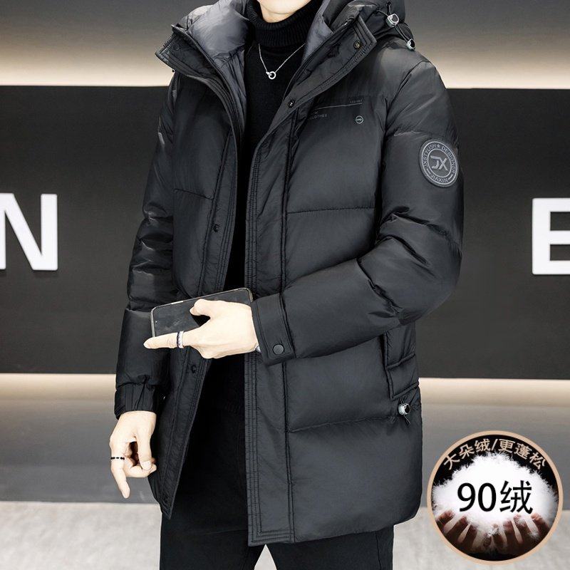 新款冬季加厚中长款羽绒服男潮