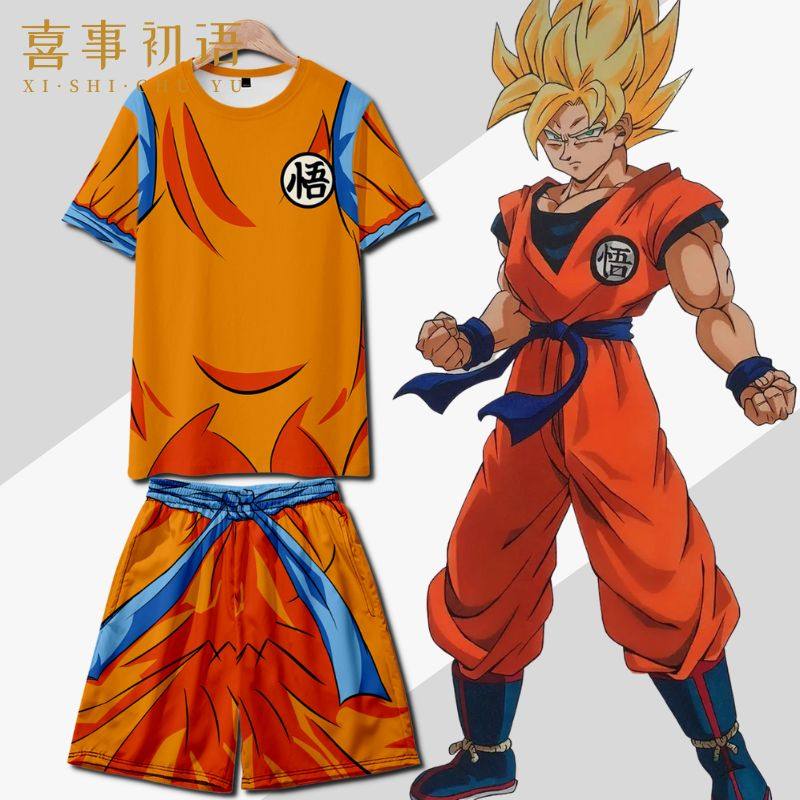 七龙珠孙悟空同款短袖T恤龟仙人cos动漫周边痛衣服体恤夏季短裤子