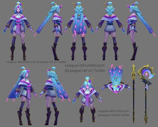 英雄联盟-灵魂莲华 索拉卡 cosplay 假发