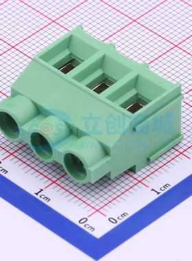 DG636-7.62-03P-14-00A(H)螺钉式接线端子7.62mm 1x3P直插绿色