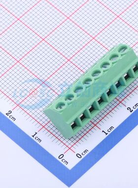 JL102-35008G01螺钉式接线端子3.5mm 1x8P直插绿色
