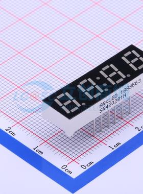 4位0.28英寸红色数码管 共阴极LED数码管SR420281N可开票