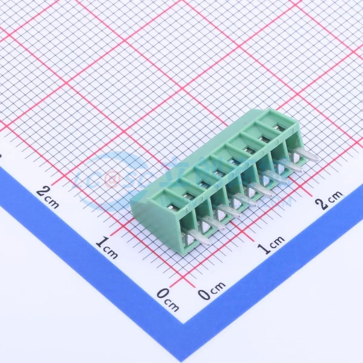 DB125-2.54-8P-GN-S螺钉式接线端子2.54mm 1x8P直插绿色