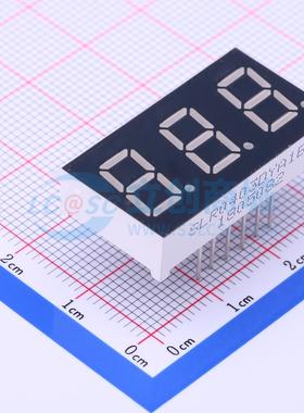 3位0.4英寸黄色数码管 共阳极LED数码管SLR0403DYA1BD可开票