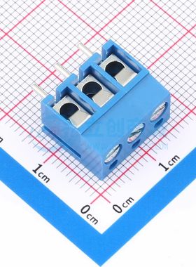 JL300-50003U01螺钉式接线端子5mm 1x3P直插蓝色