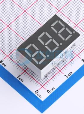 0.36数码管红色3位/共阴LED数码管XL-DA3361SRBC DIP22.5x14mm可