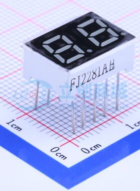 2位0.28英寸红色数码管 共阴极LED数码管FJ2281AH可开票