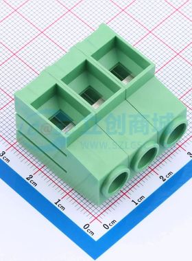 DB136H-10.16-3P-GN-P螺钉式接线端子10.16mm 1x3P直插绿色