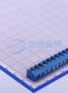 JL301-50010U02螺钉式接线端子5mm 1x10P直插蓝色