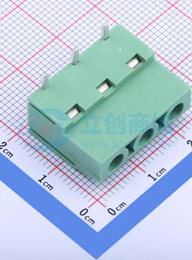 DB129R-7.5-3P-GN-S螺钉式接线端子7.5mm 1x3P弯插绿色