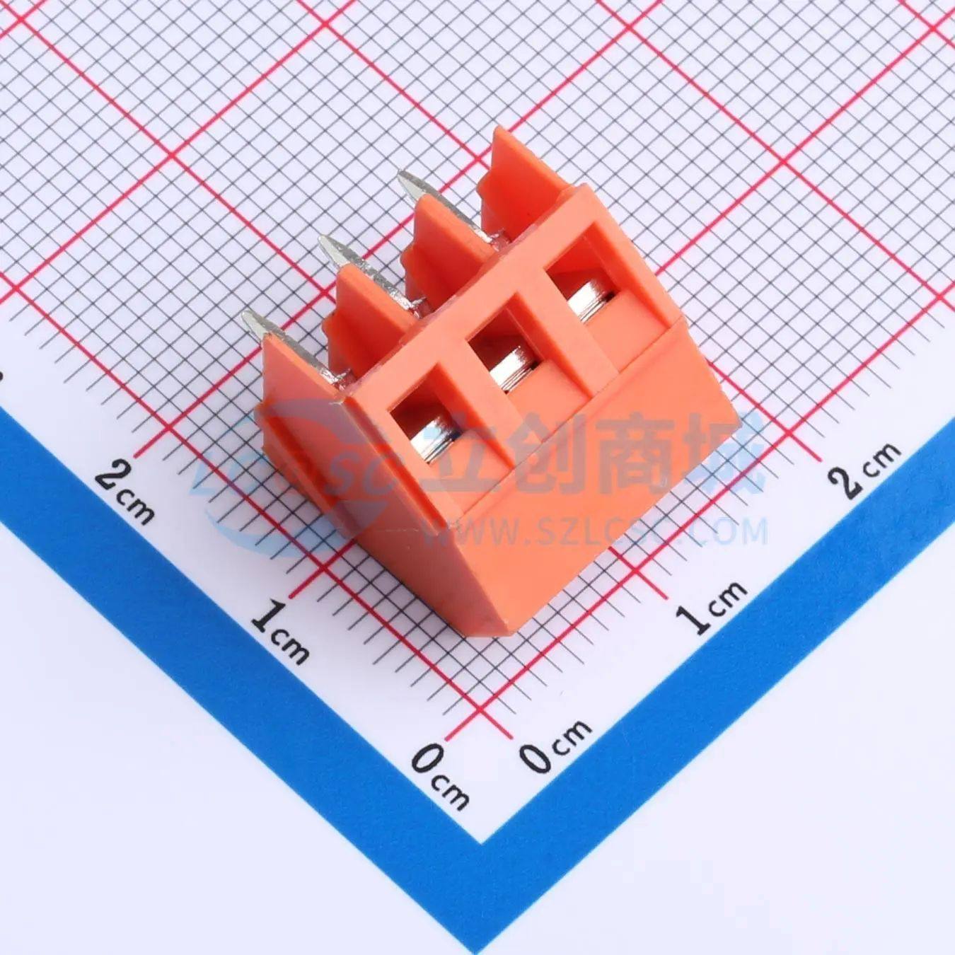 DB103-5.0-3P-OG-S螺钉式接线端子5mm 1x3P直插绿色