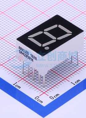 1位0.5英寸红色数码管 共阴极LED数码管SM420501N/8可开票