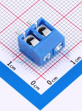 BX-DG01V-5.0-2P4螺钉式接线端子5mm 1x2P直插蓝色