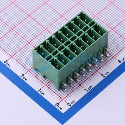 插拔式接线端子MX15EDGRHB-3.5-2*08P-GN01-Cu-A 插件,P=3.5mm可