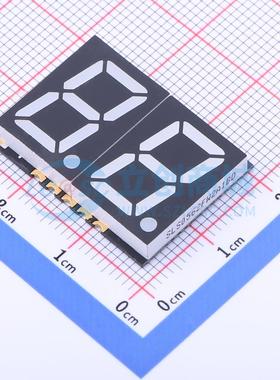 黑色/灰色 0.56英寸两位白光贴片LED数码管SLS0562FW2A1BD可开票