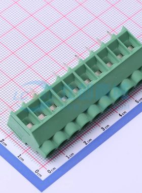 DB910-6.35-10P-GN-S螺钉式接线端子6.35mm 1x10P直插绿色