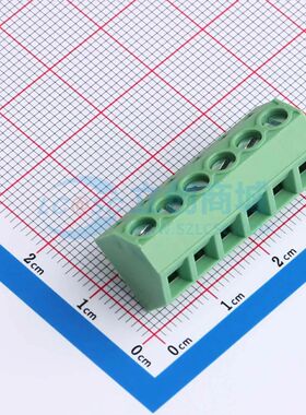 DB127S-5.0-6P-GN-S螺钉式接线端子5mm 1x6P直插绿色