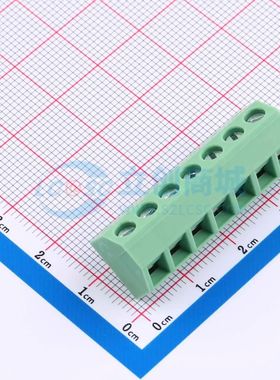 KF127S-5.0-7P螺钉式接线端子5mm 1x7P直插绿色
