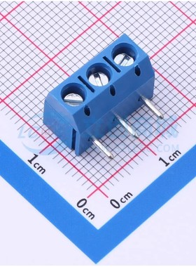 MX301R-5.0-03P-BU01-Cu-Y-A螺钉式接线端子5mm 1x3P弯插蓝色