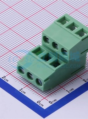 DB128B-5.08-2*3P-GN-S螺钉式接线端子5.08mm 2x3P直插绿色