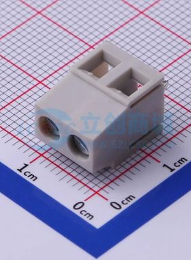 DB128L-5.08-2P-GY-S螺钉式接线端子5.08mm 1x2P直插灰色